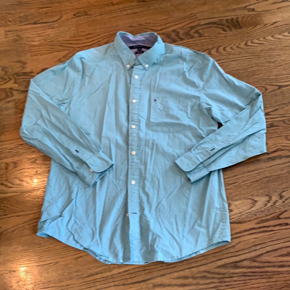Tommy Hilfiger Seafoam Oxford Classic Fit L